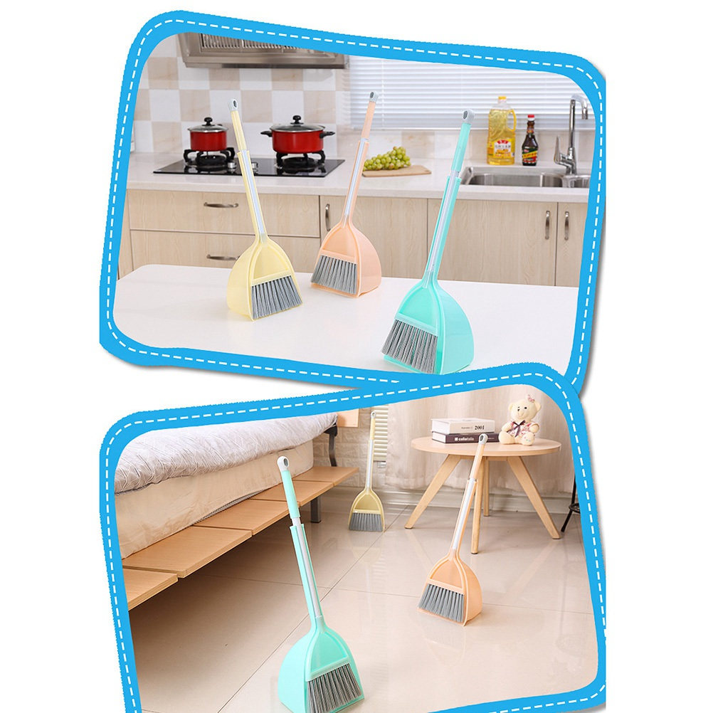 Kids Outdoor Broom - Kinder-Besen- und Schaufel-Set, Mini-Besen, Mopp, gelbes