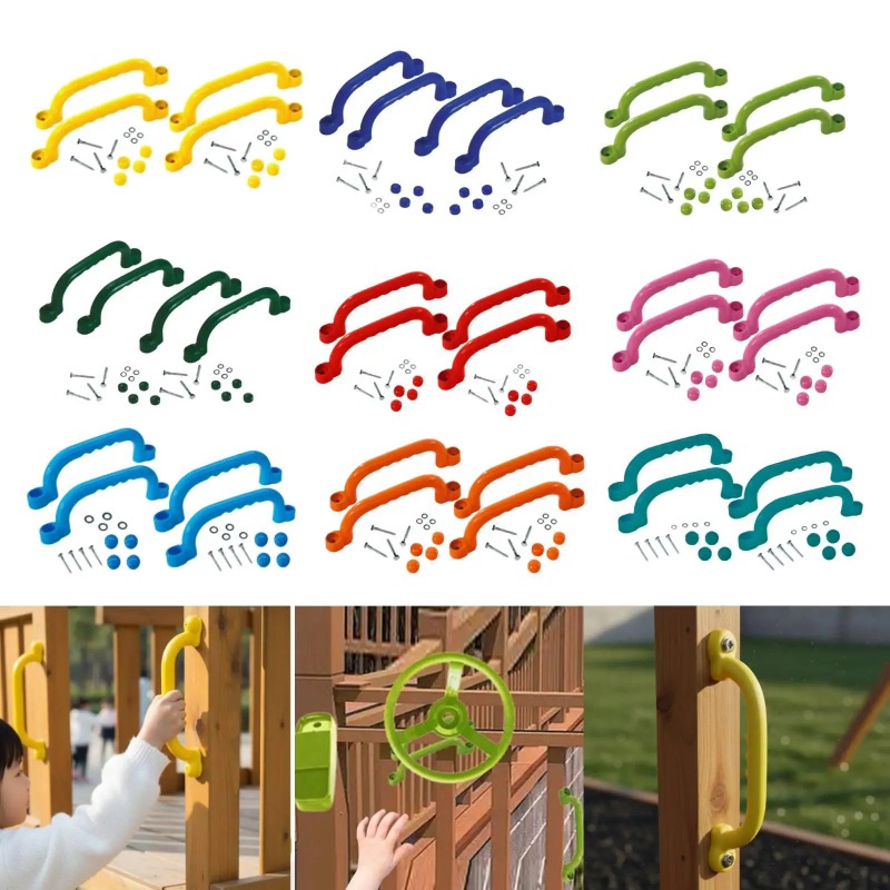 Kids Outdoor Climbing Frame - 4-teiliges Klettergerüst-Set mit Griffen für Kinder,