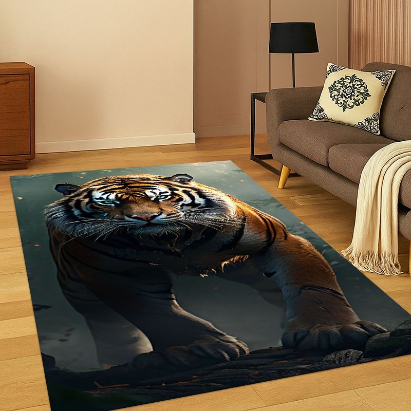 Kids Outdoor Area - Teppich mit Tiger- und Tiermotiven im
