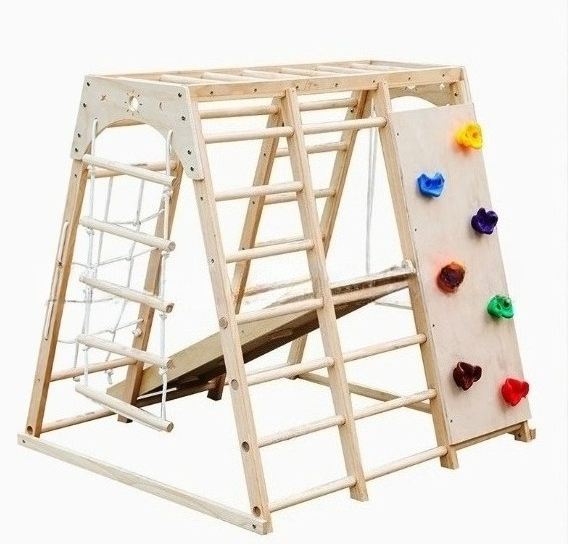 Klettergerüst aus Holz mit Sch – Kids Outdoor Climbing Frame Bewertung und Preis